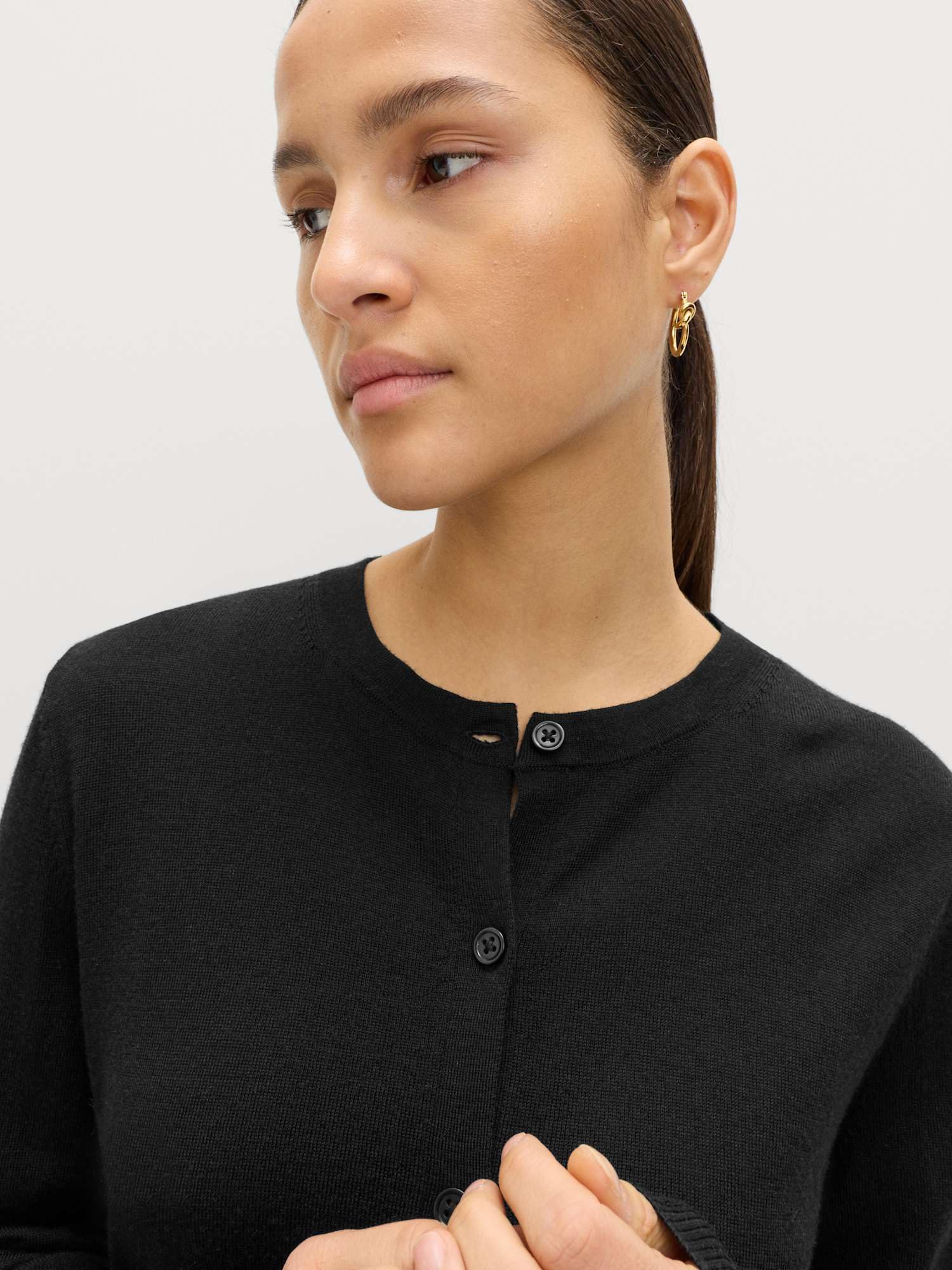 Marks & Spencer Cárdigan de Cuello Redondo de Pura Lana Merina para Mujer, Ajuste Normal