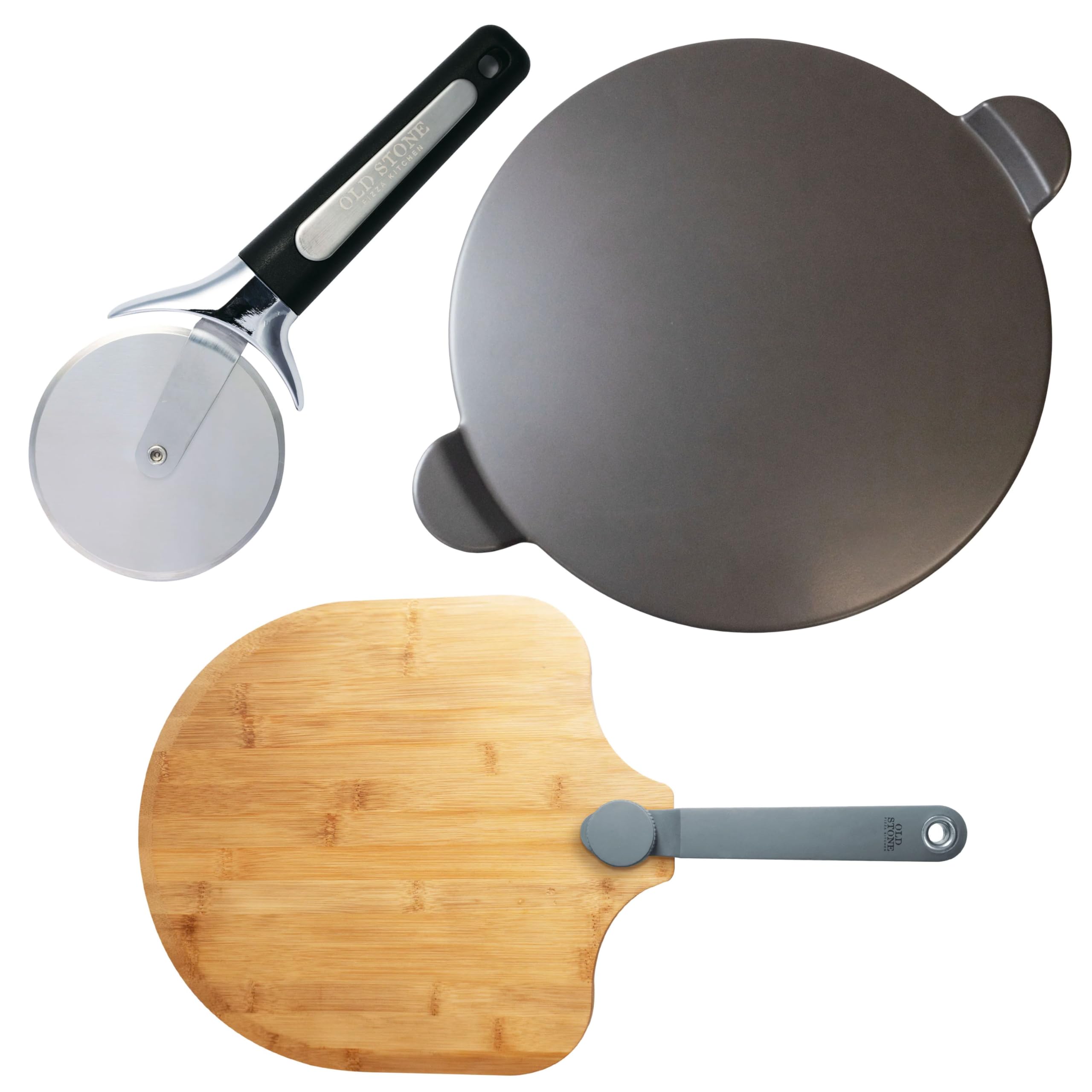 Amazon.com: Old Stone Pizza Making Kit, Includes 15-inch Round Glazed ...