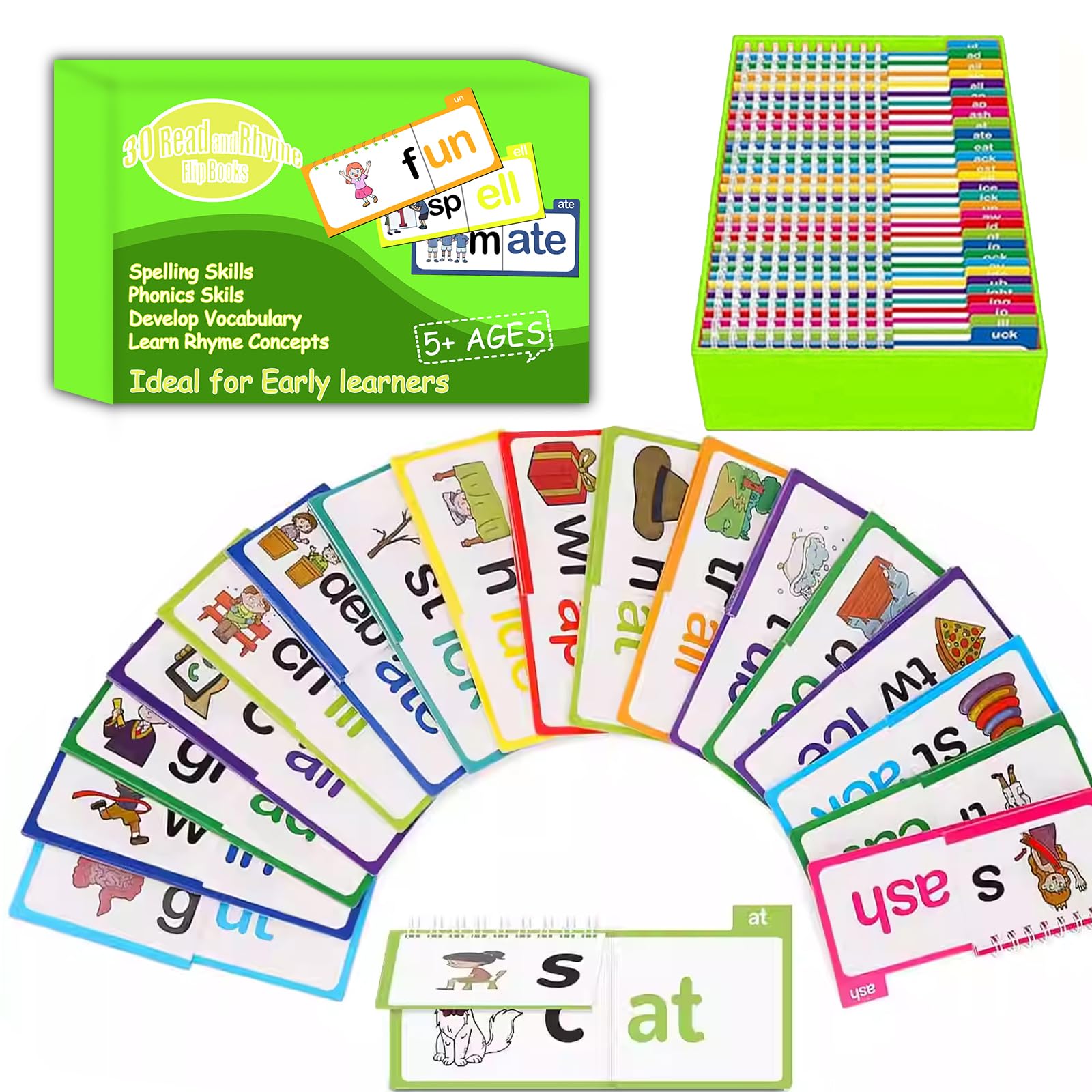 Libros de lectura y rima con 30 tarjetas interactiva para niños 8