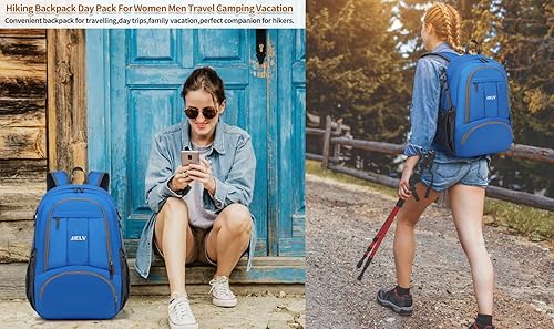 Miniatura 2 de Mochila de senderismo pequeña Mochilas de viaje ligeras Mochila impermeable para senderismo para mujeres y hombres, Azul claro-30l, Casual