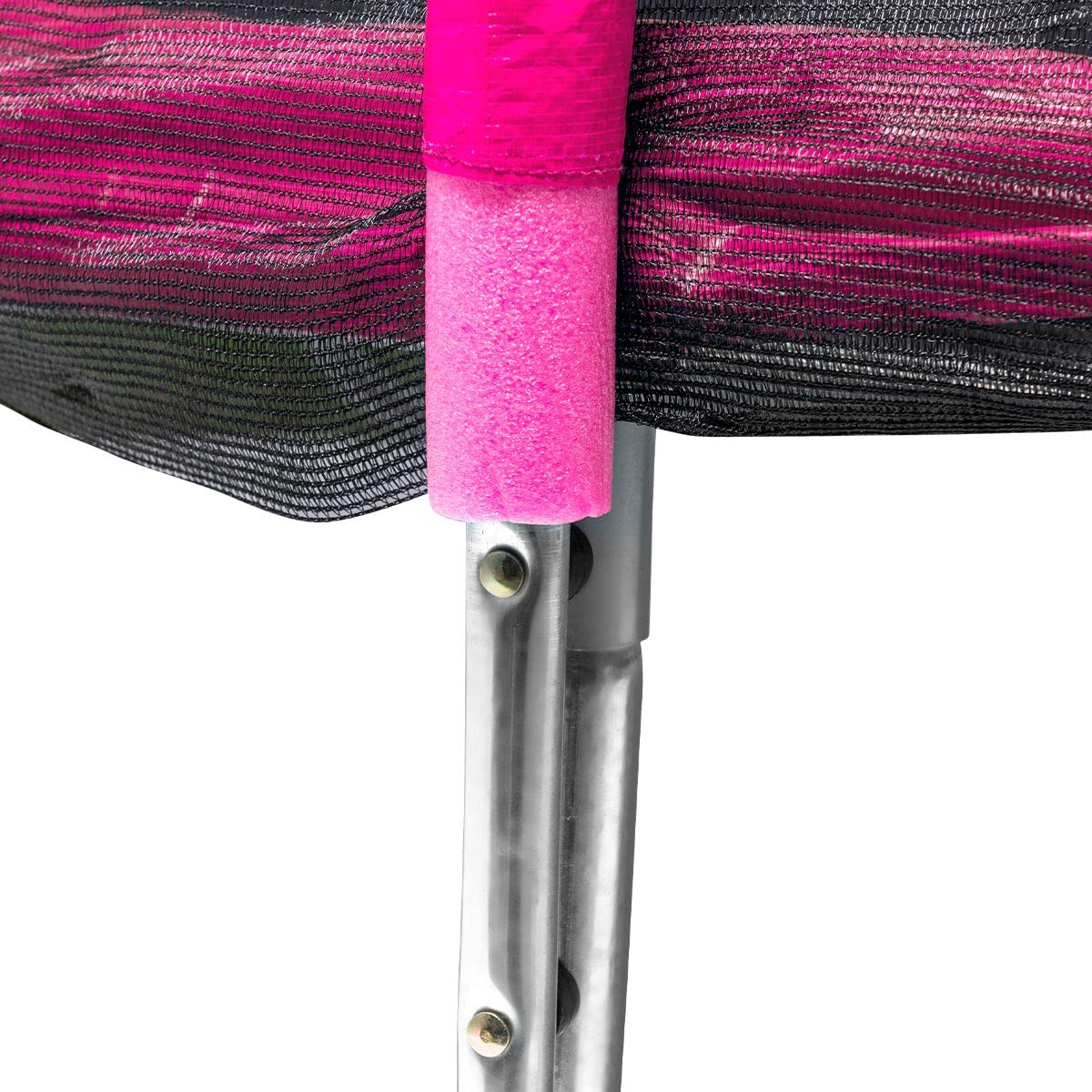 Cama Elástica Infantil ATAA 250 cm con Red de Seguridad, Trampolín para Jardín, Estructura Galvanizada, Capacidad 150 kg, Rosa