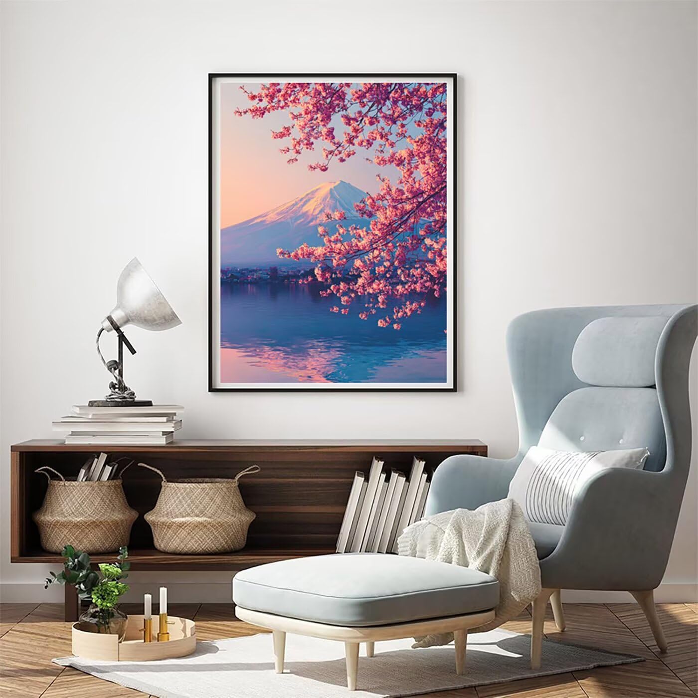 Malen Nach Zahlen Erwachsene Landschaft See, Groß DIY Malen Nach Zahlen, Anfänger Frauen Bastelset, Pinsel und 36 Acrylfarbe, Paint by Numbers Basteln für Wand Dekor Geschenk 100x135cm BJHWK917