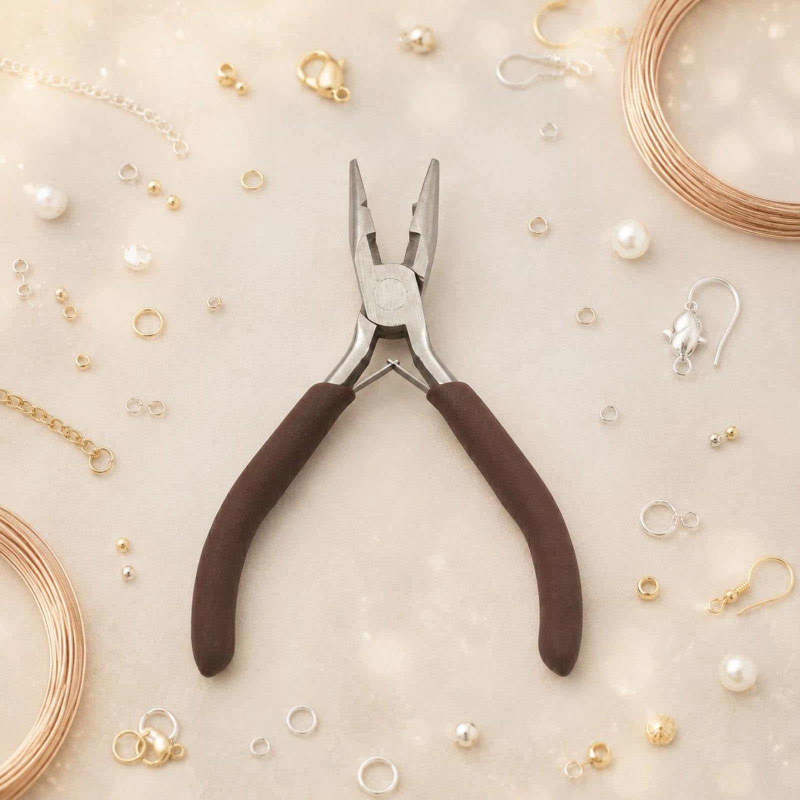 6 Piezas Alicates de Joyería Alicates de Corte Mini Alicates de Punta Alicates Redondos con Acero Y Plástico Agarre Seguro Y Corte Limpio Adecuados Pa, 6 piezas