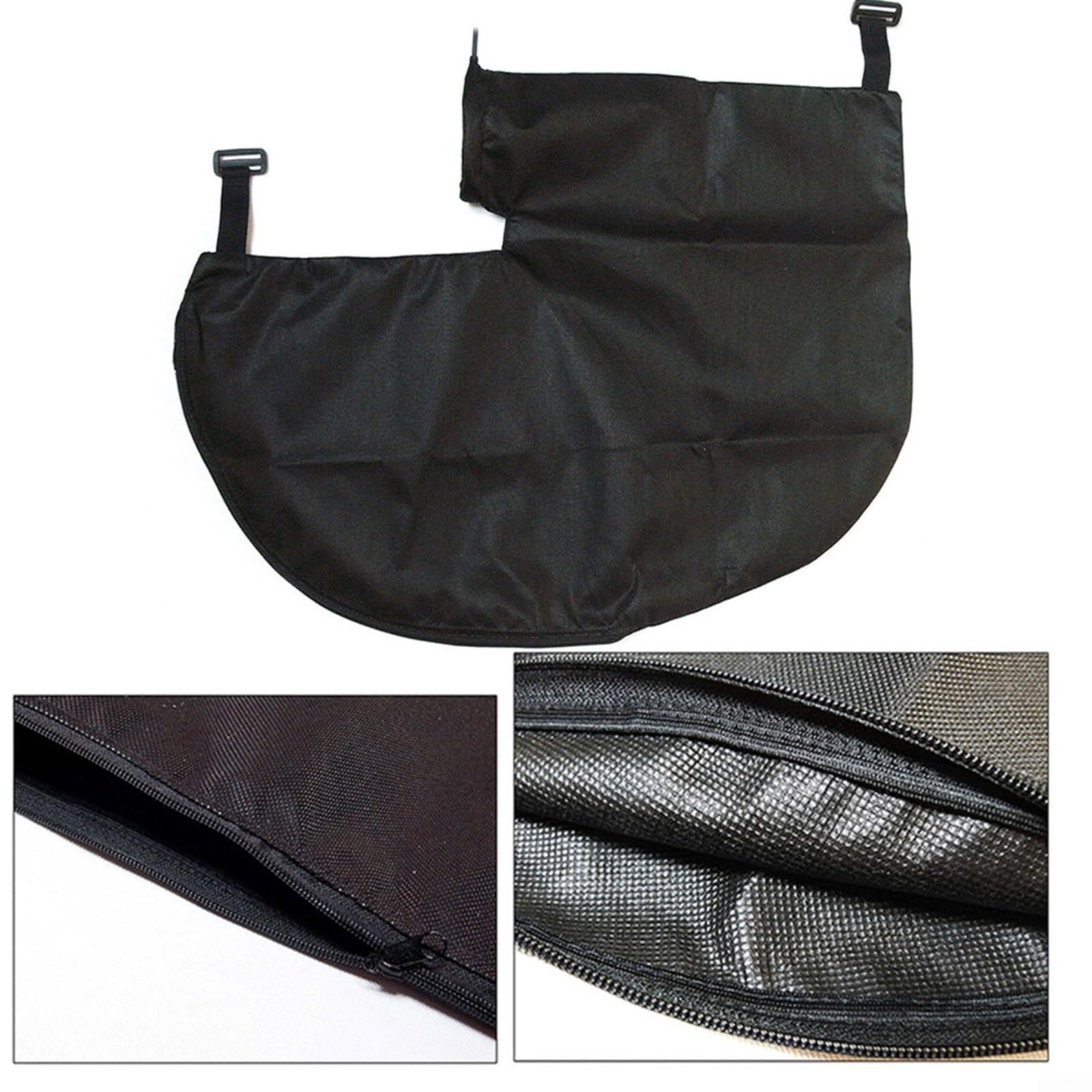 Saco de succión de hojas de 30 cm compatible con Ein-hell GE-CL 36 Li E-Solo y Gardenic Hof 3000 W, tejido no tejido resistente con cremallera para conexiones ovaladas y redondas (2 unidades)