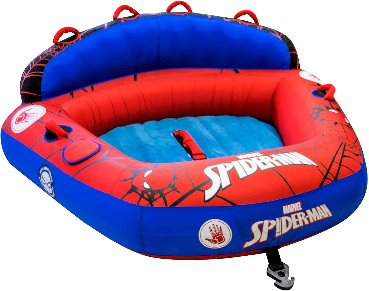 Body Glove Marvel Spiderman 2 Person - Water Skiing Inflatable Towable Deck Tube - Towable Tubes for Boating