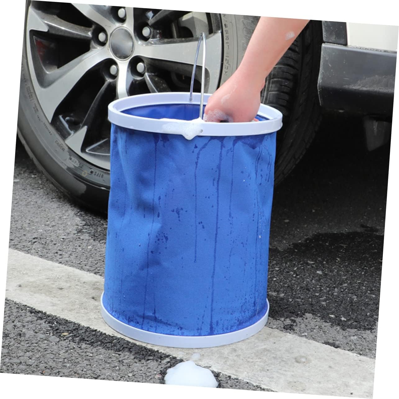 MAGICLULU 1Pc Portable Folding Water Bucket Versatile Water Storage Container for Fishing Car Washing Camping and Outdoor Activities Space Saving Design