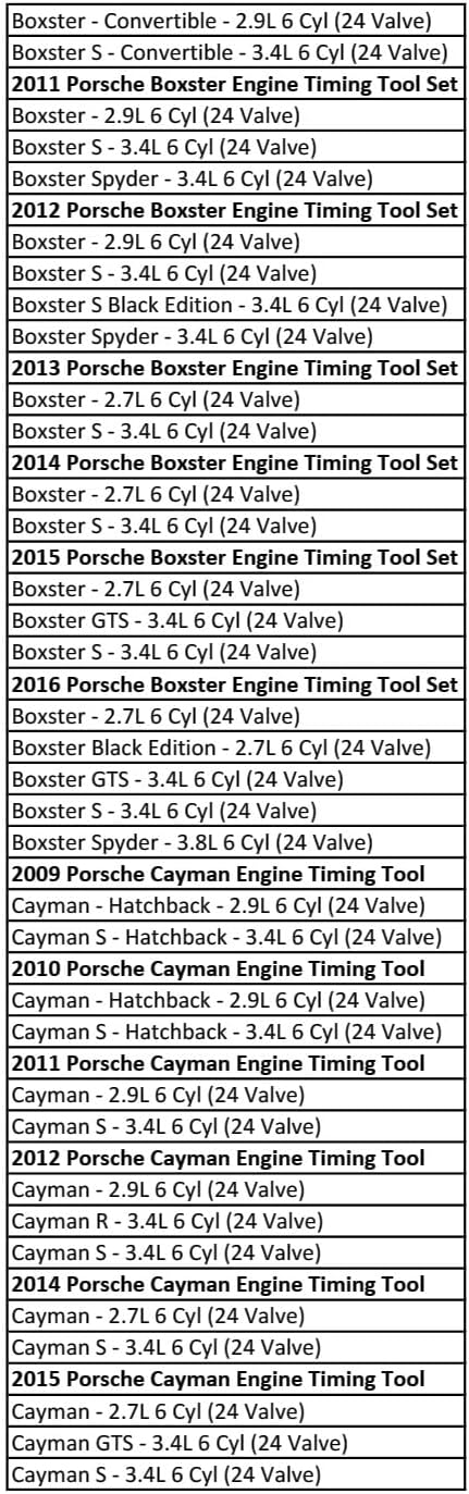CTA Tools 3803 Timing Tool Kit - Compatible with Porsche 987/981 / 997/911