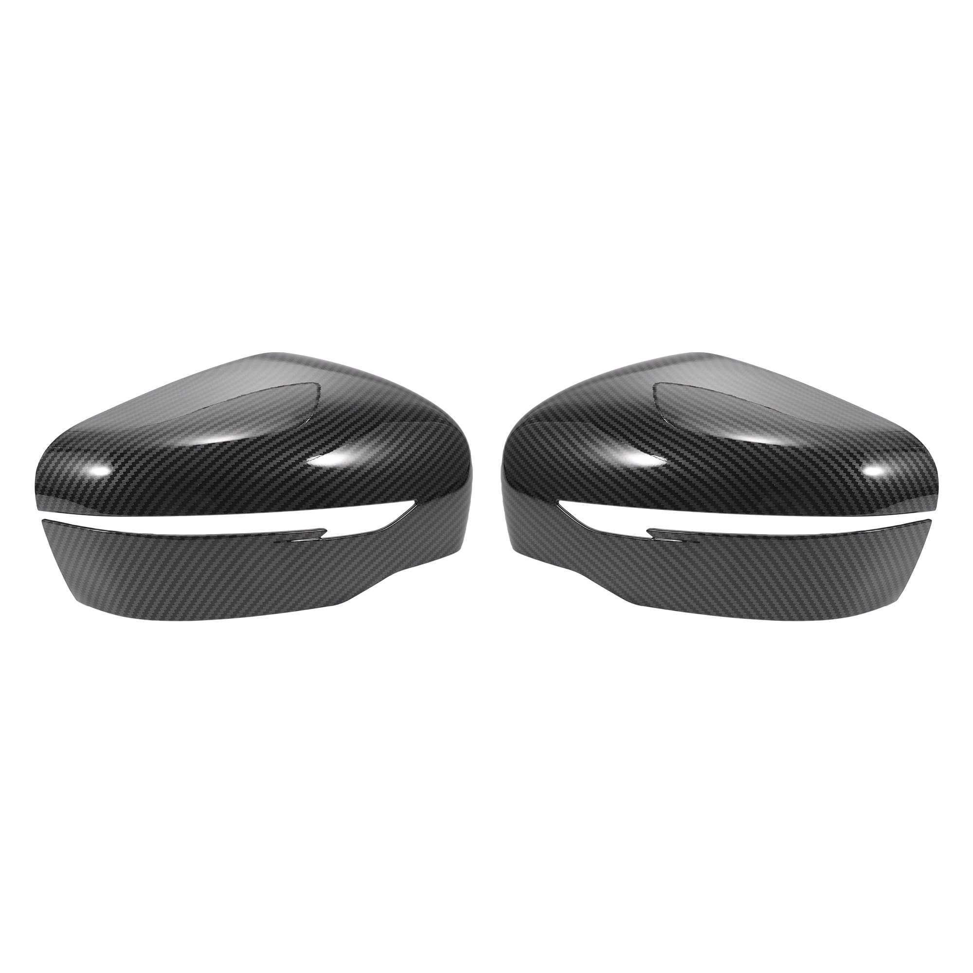 QUARKZMAN Par De Tapas De Cubierta De Espejo Retrovisor Lado Del Conductor Y Lado Del Pasajero De Fibra De Carbono Negro Para Nissan Navara NP300 Cubiertas De Protección