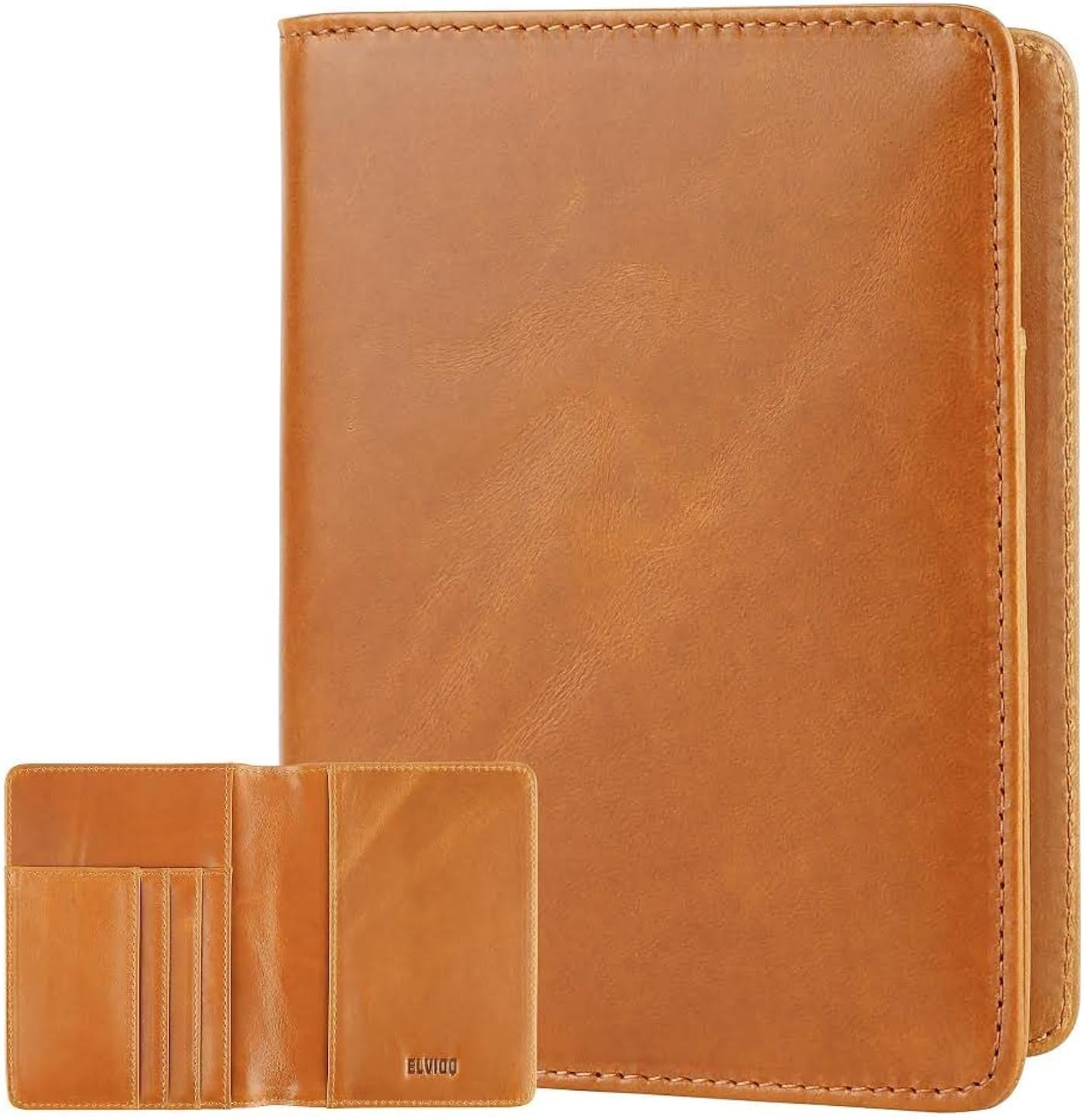 Slim Leather Passport Holder Travel Wallet and Luxury Organizer Unisex (Brown) Slim Leather Passport Holder Travel Wallet and Luxury Organizer Unisex (Brown)