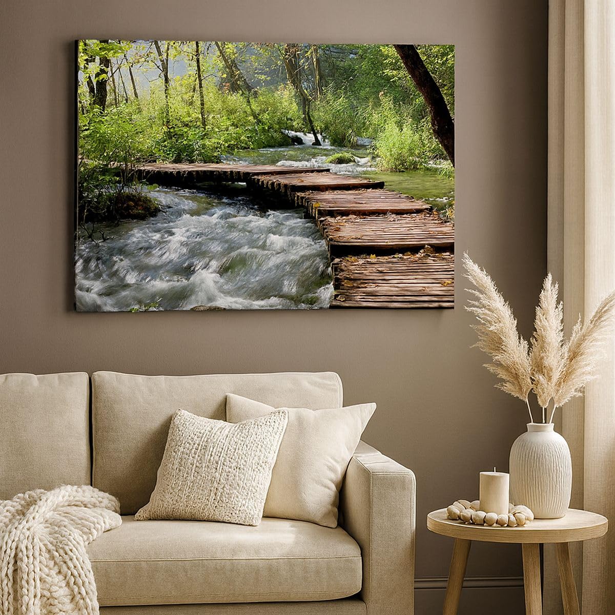 ARTTOR Tableau sur Toile Décoratif 70x50 cm Paysages Forêt - 0356 | Parc Nature Arbres Impression sur Toile Décoration Murale Art Mural Toile Imprimée Salon Chambre Cuisine ARTTOR