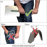 Vista 5 de SmartSign cartel de 10" x 7" "Absolutely No Soliciting - Do Not Ring Bell Or Knock, No Exceptions" para jardín y kit de estaca de 18 pulgadas, Rojo