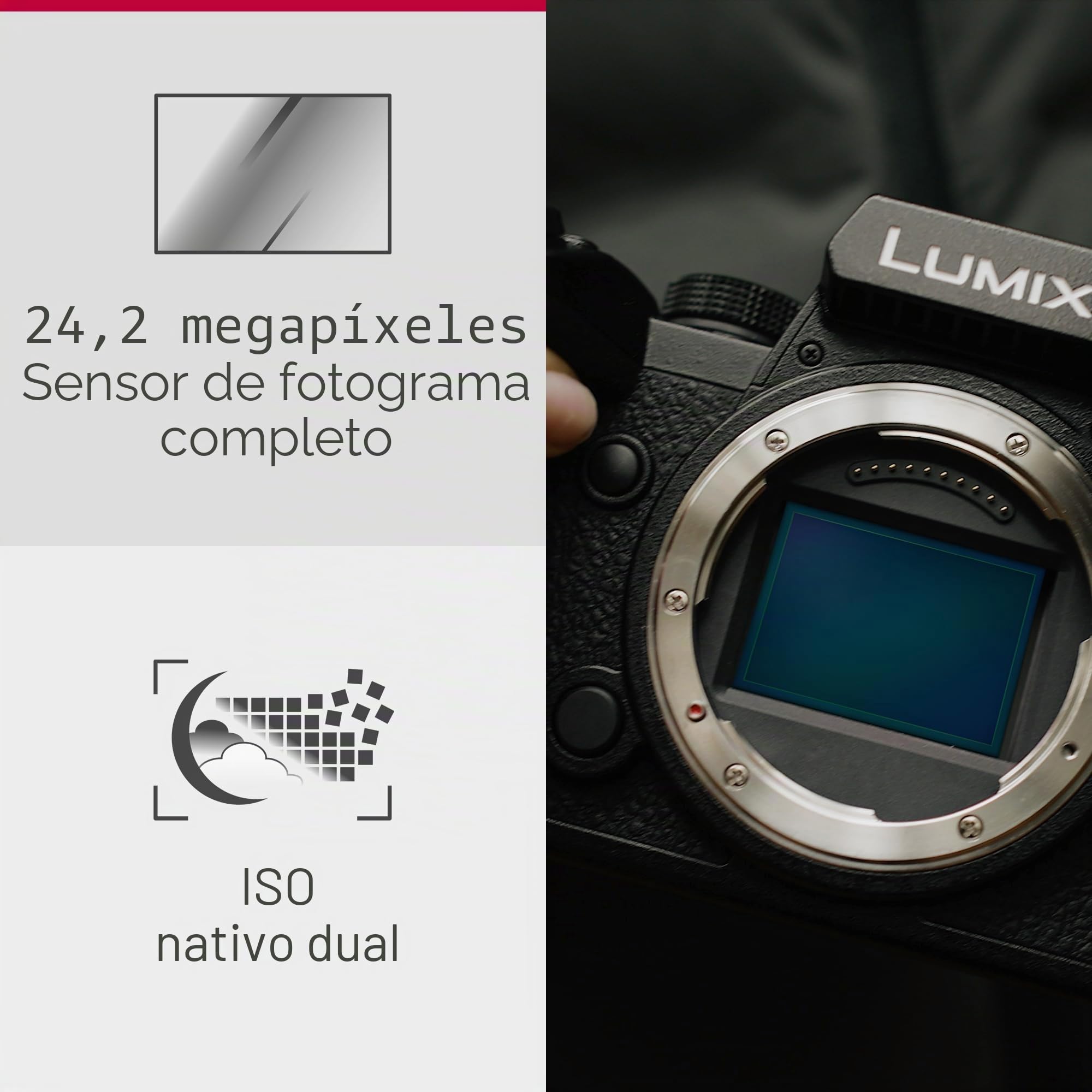 Panasonic LUMIX DC-S5 II, Cámara Sin Lente De Marco Completo, Sin Espejo con Lente de 20-60 mm F3.5-5.6, 4K 60P y 6k 30P Grabación, Pantalla Movible, Wi-Fi, Negro