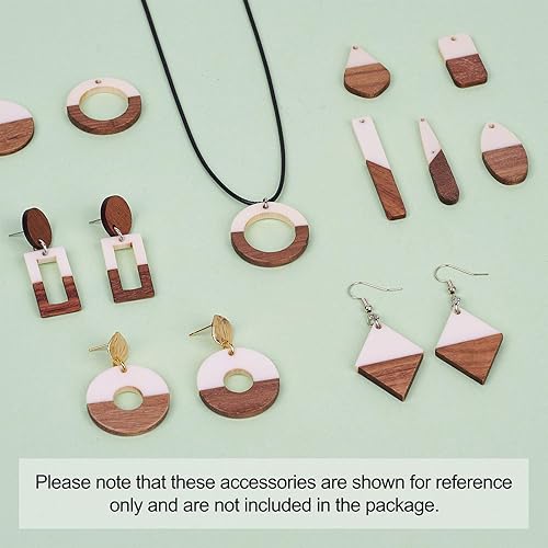 Vista 127 de Colgante de madera de resina, Resina, No es una piedra preciosa 0negro