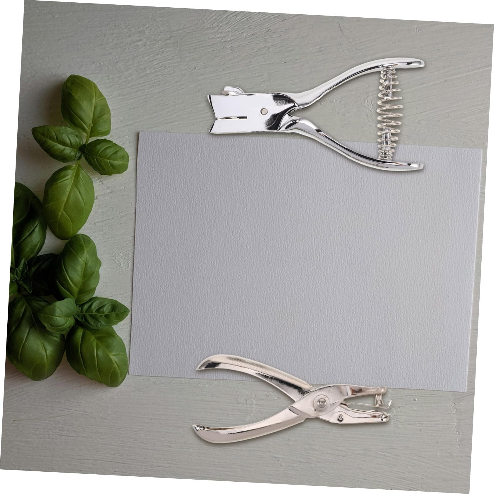 SHINEOFI 2stücke Metall Lochzange für Papier Ausweise und Etiketten Handlicher Einzellocher für Bastelarbeiten und Bürobedarf Langlebig und Präzise