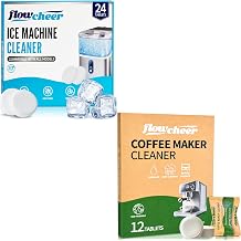 flowcheer Ice Maker Cleaner Tablets, Cleaning and Descaler for Countertop and Home Ice Machines&Coffee Maker Cleaner&Descaler Tablets12-Pack