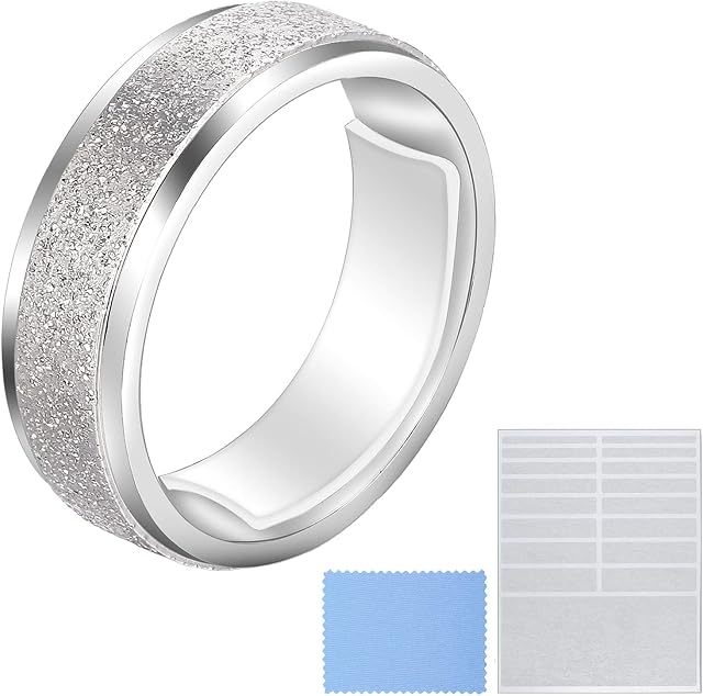 Blulu Ring Size Adjuster Loose Rings Adjuster Invisible Ring Sizer with Clean Cloth for Wide Ring Fixing, 5 Sheets (85 Pieces Totally)
