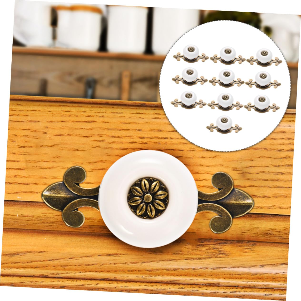 Angoily 10pezzi Pomelli per Mobili Vintage Maniglie per Pomelli per Mobili per Armadi e Credenze Design Antico per Rinnovare in Stile Rustico o Tradizionale