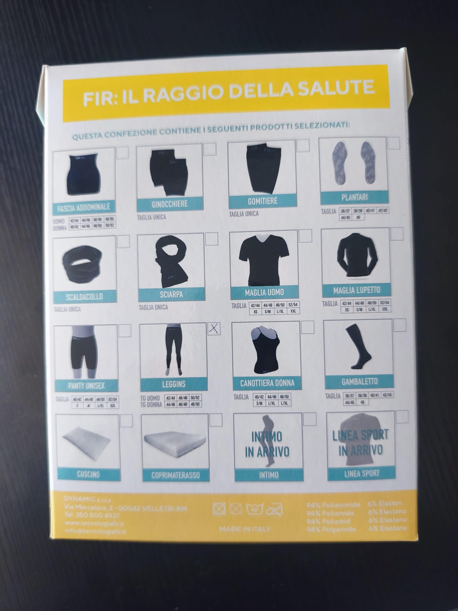 Fir - Coderas para hombre y mujer, tecnología unisex, natural Technology, fabricado en Italia, reduce el dolor (S)