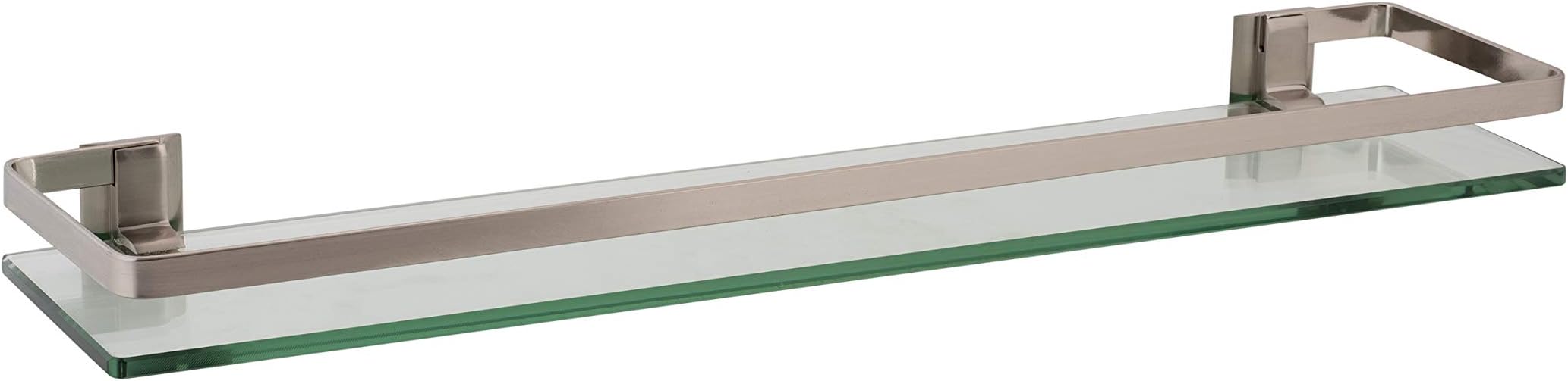 Glass Shelf with Nickel Mounts and Rail