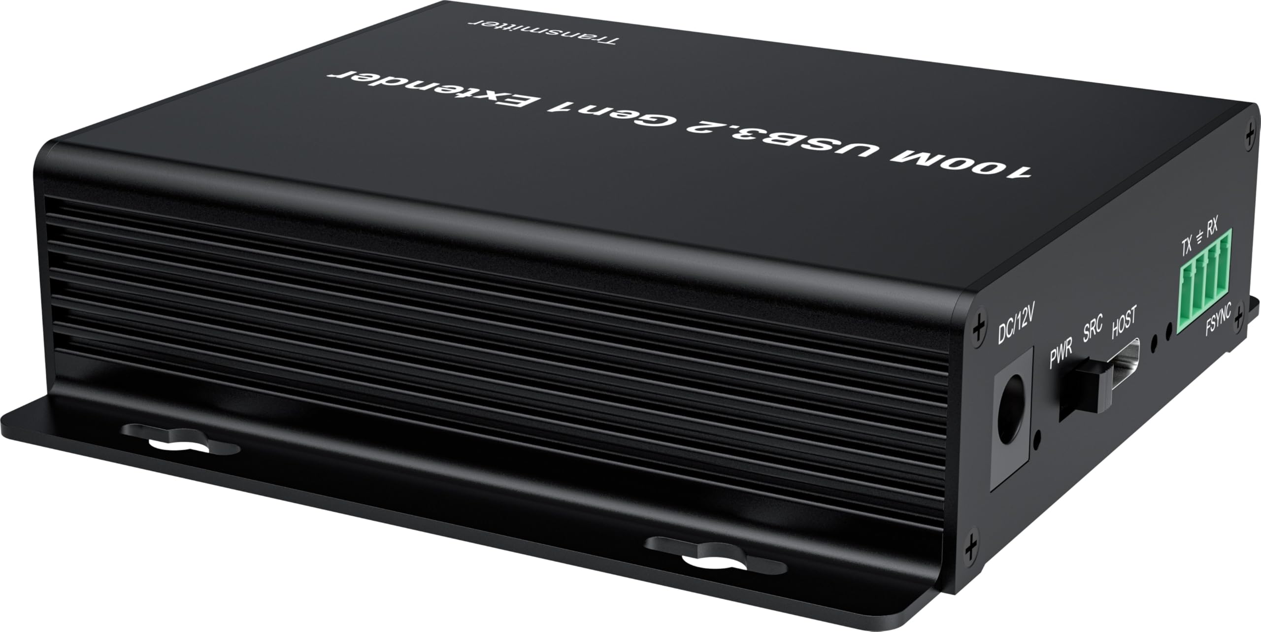PremiumCord Extender USB 3.2 a 4 Porte su Cat5E/Cat6/Cat6A fino a 100 m, 5 Gbps, RJ45, Ethernet, Custodia In Metallo, Nero