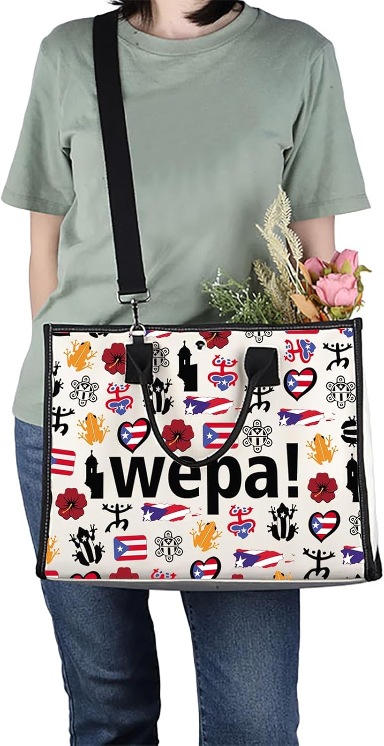 JXGZSO Puerto Rican Flag Cosmetic Bag Wepa Makeup Zipper Bag Puerto Rican Sayings Merch Latina Gift Spanish Gift Puertorican Gift (wepa TT) - Image 6