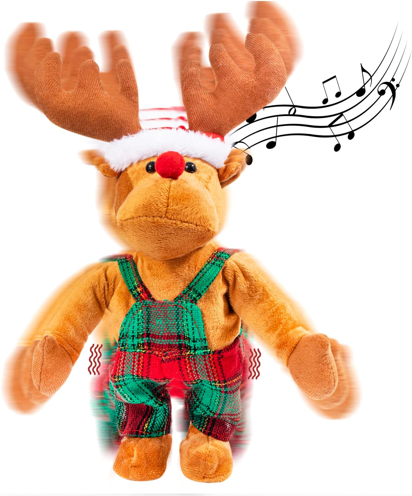 Dancing Rudolph The Red-Nosed Reindeer Animated Plush Toy Christmas Singing Stuffed Animals