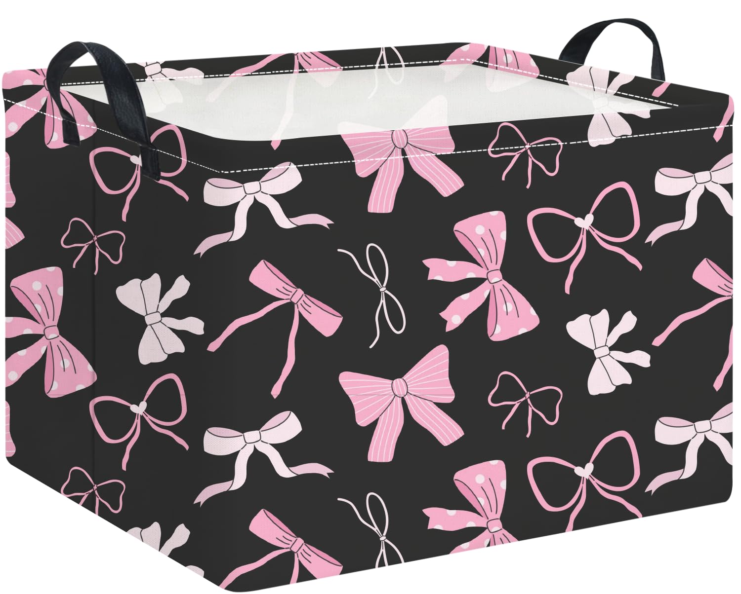 Rectangle Storage Basket,Collapsible Storage Bin,Books Box,Gift Basket(New Bowknot)