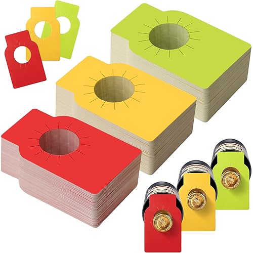 Daily Treasures 150PCS Wine Bottle Tags,3 Colors Wine Tags,Paper Wine Tags for Cellar Collection,Wine Labels for Wine Store,Wine Cellars Collections,Wineries,Restaurants( 3.5*2.25in,Red,Yellow,Green)
