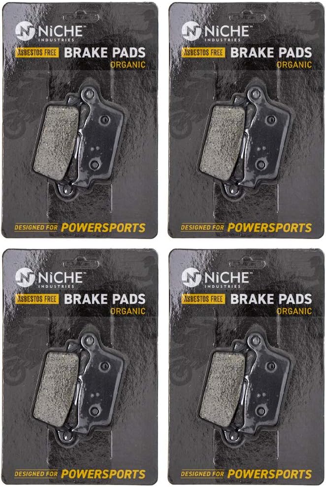 NICHE Brake Pad Set for Suzuki DRZ400 Kawasaki KX250 KX125 KLX250 Honda CR250R Yamaha YZ426F Rear Organic 4 Pack
