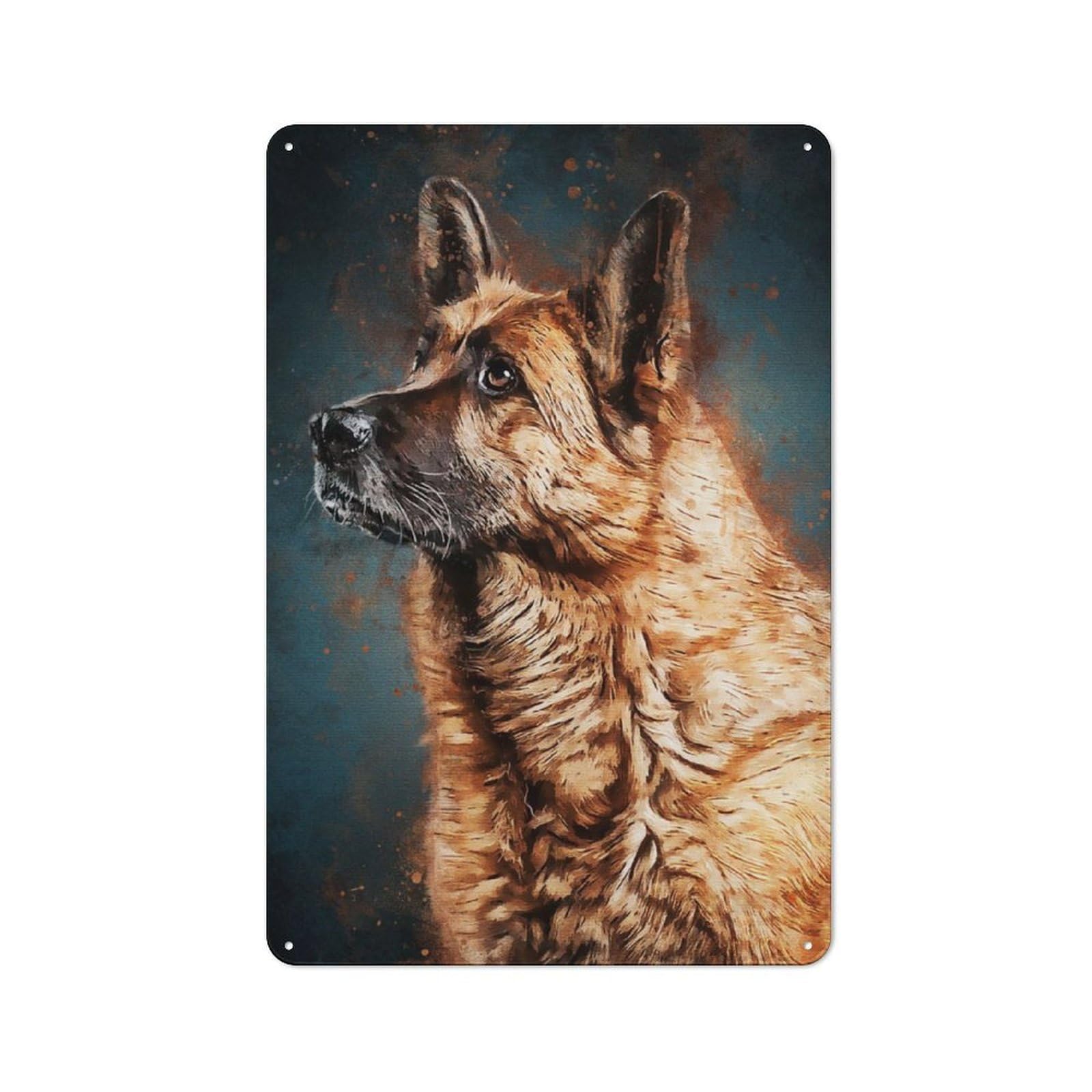 Junmoney Splatter Hunting Dog Rustic Metal Plaque 30X20cm For Hobby Room Or Studio, For Vintage Wall Decor Fans, For Garage And Workshop Walls