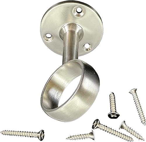 Miniatura 7 de Barra redonda resistente para armario de 72 pulgadas de diámetro, 1.260 in de diámetro, poste de ropa de níquel satinado, paquete de 2