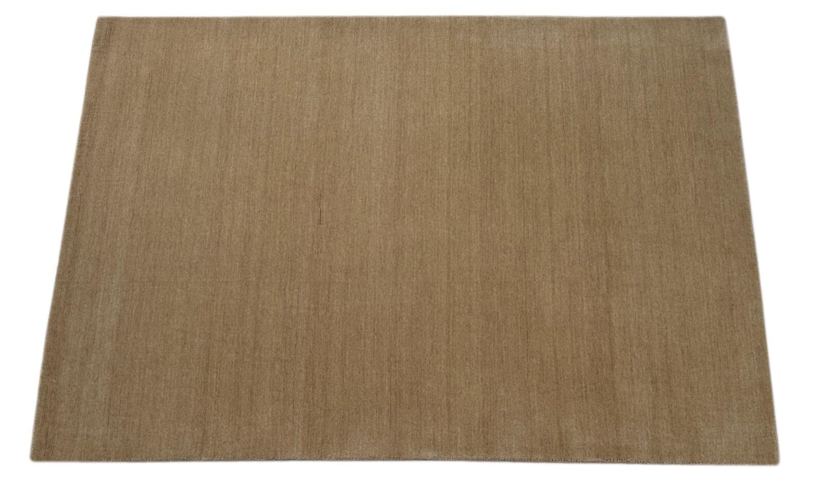 Gabbeh Tapis beige 100 % laine unie tissé à la main G84