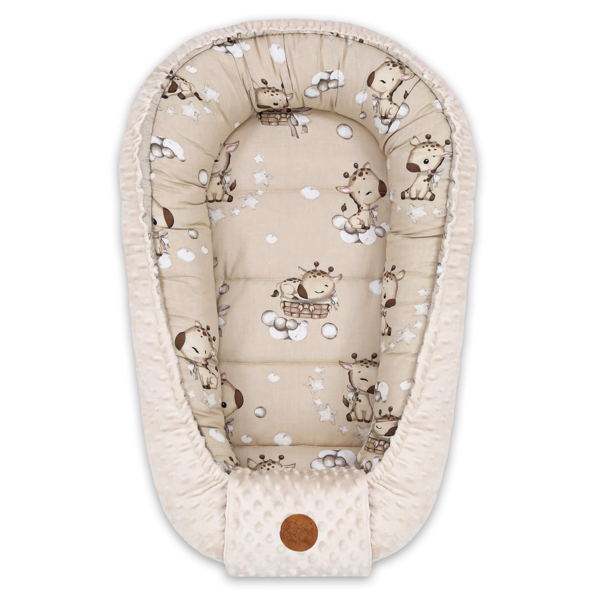 Riduttore lettino neonato - 90x50 cm nido culla pod cocoonababy babynest antisoffoco per bambina e bambino baby nest per neonati Giraffe