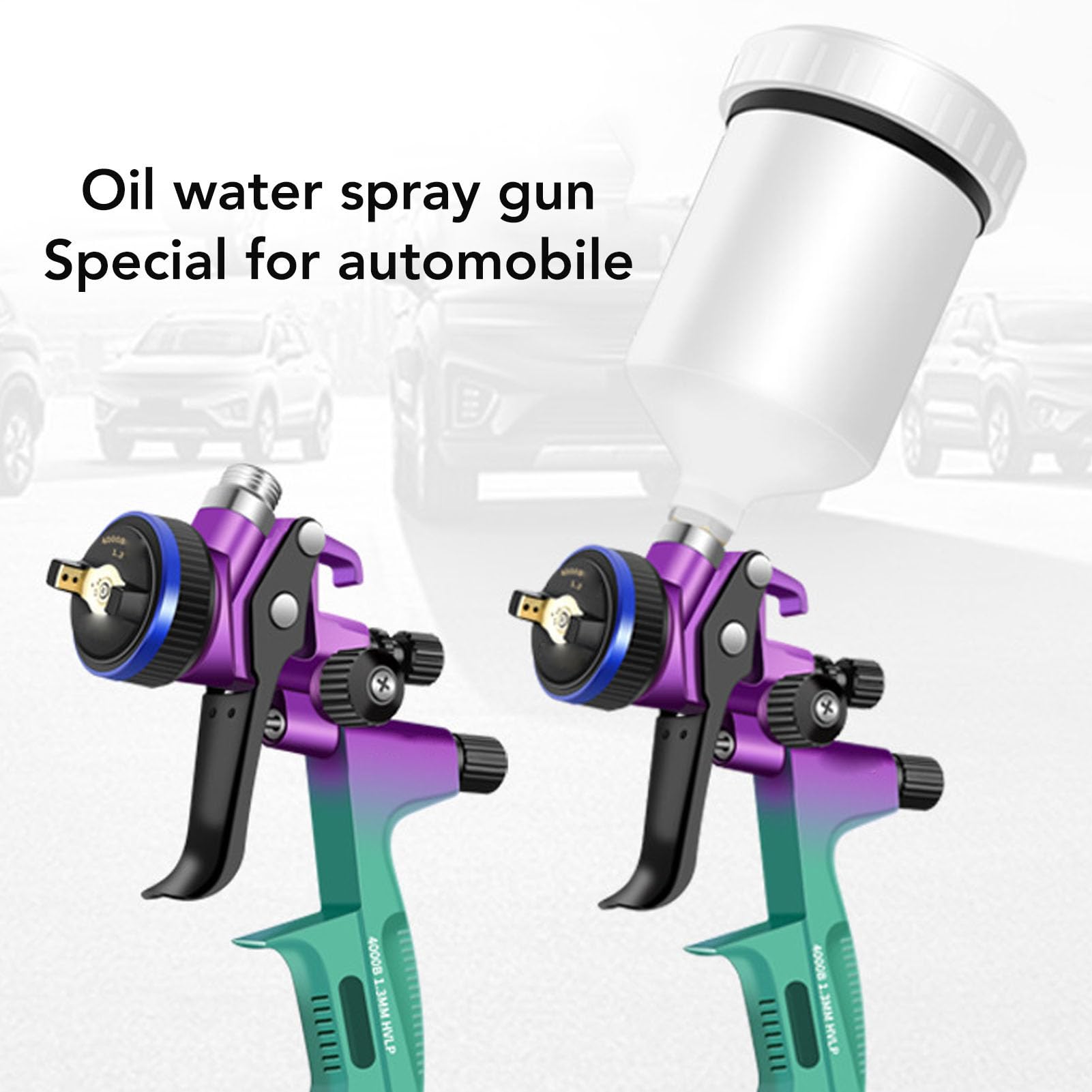 Spray HVLP, Profesjonalny Pistolet do Malowania, Pistolet do Natryskiwania Kubkowego 600 Ml z dyszą 1,3 Mm, Idealny Mebli, Projektów ściennych i Renowacji Samochodów