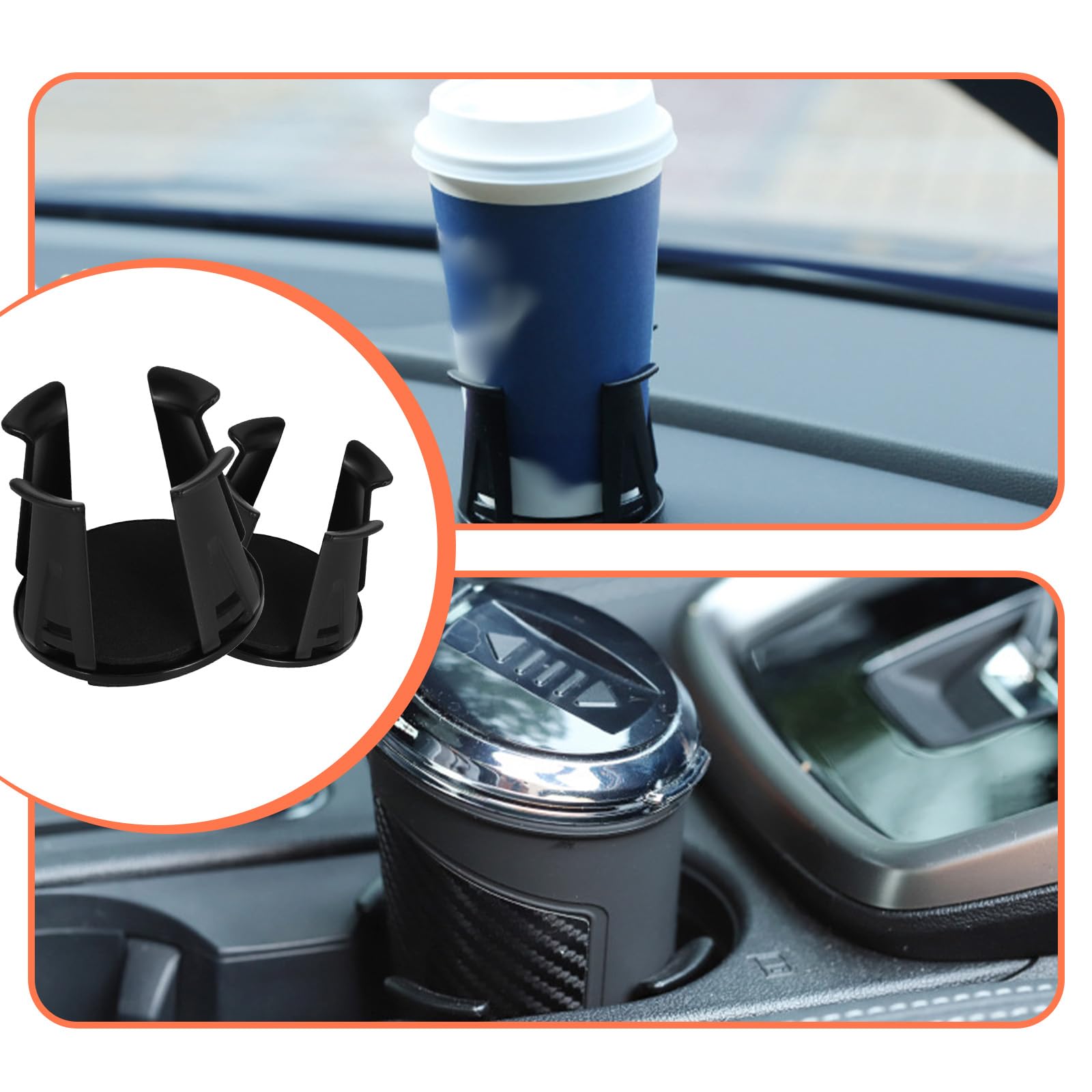 2 Soportes universales para Bebidas para Coche, Compatibles con Tazas de Café y Botellas, para Interior de Vehículos, Coches, Barcos y Autocaravanas
