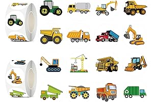 1000 PCS Cartoon Truck Car Stickers Roll for Kids