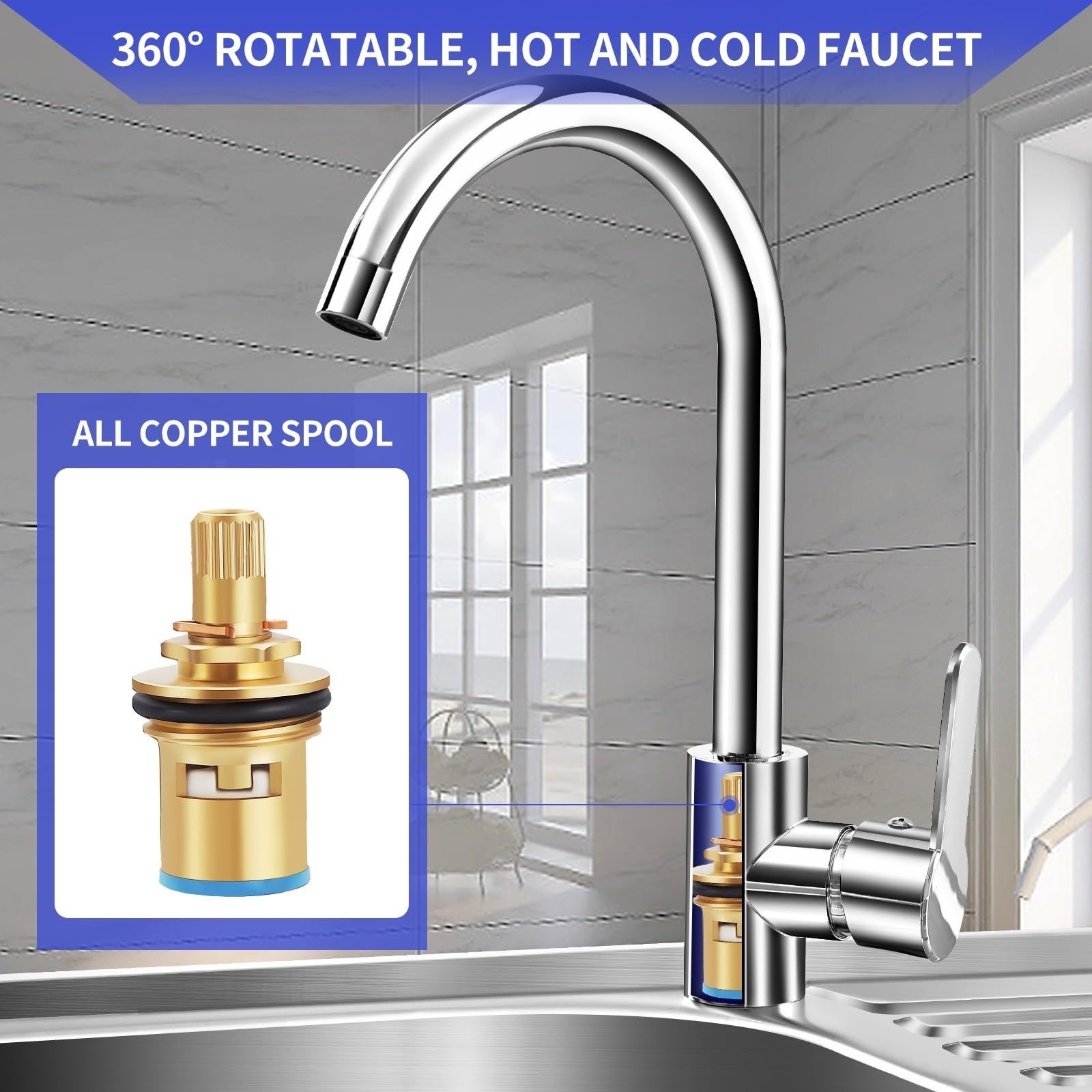 Lavello giardino piccolo per esterni, vasca singola per lavaggio, stazione per lavabo da cucina in acciaio inox con ripiano portaoggetti e rubinetto, per ristorante, bar, lavanderia, garage, cortile(2
