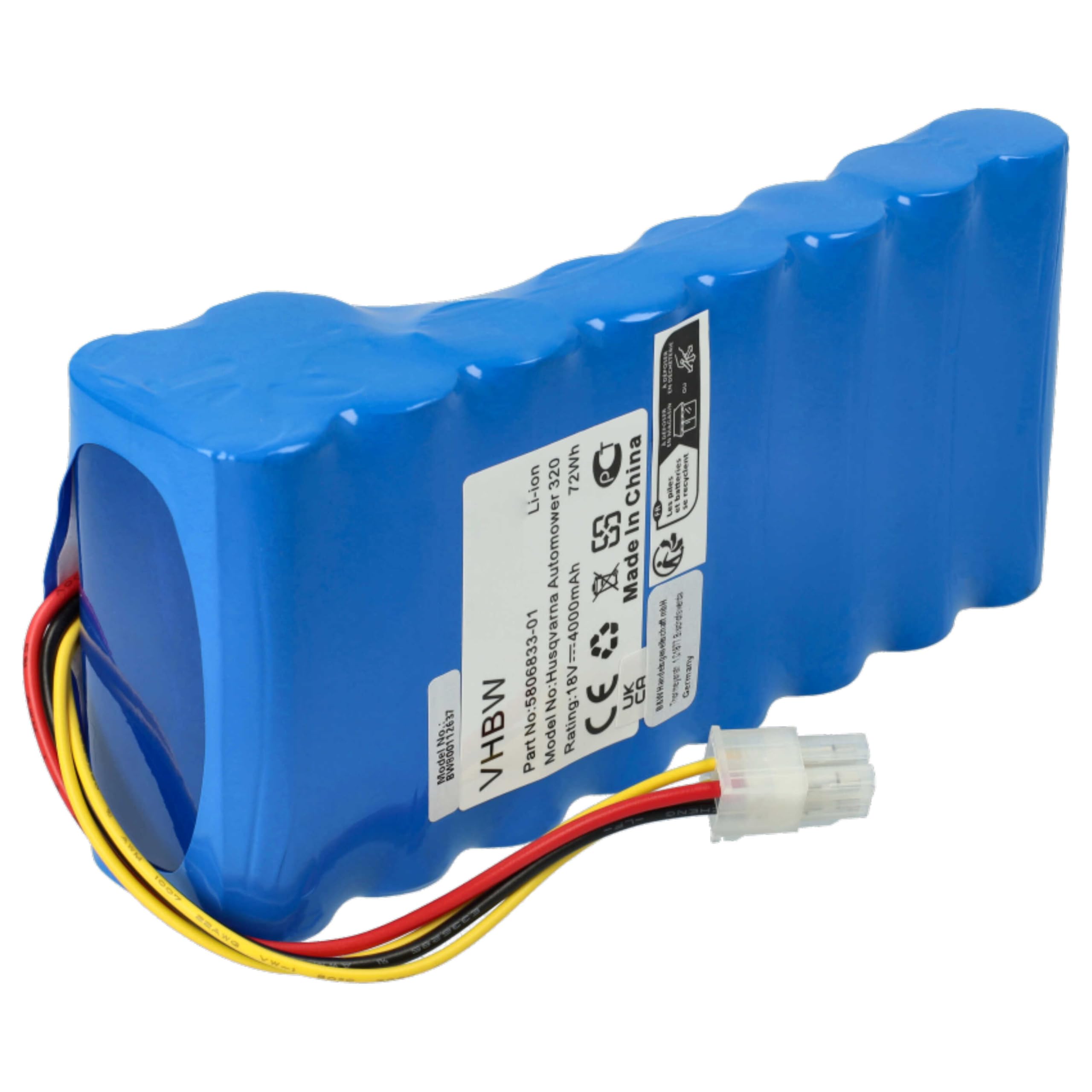 vhbw 2X Baterie zamienne do Husqvarna 580 68 33-01, 580 68 33-02, 5806833-01, 5806833-02, 580683301, 580683302 dla 40000mAh, 1, 1, 18V, Li-ION