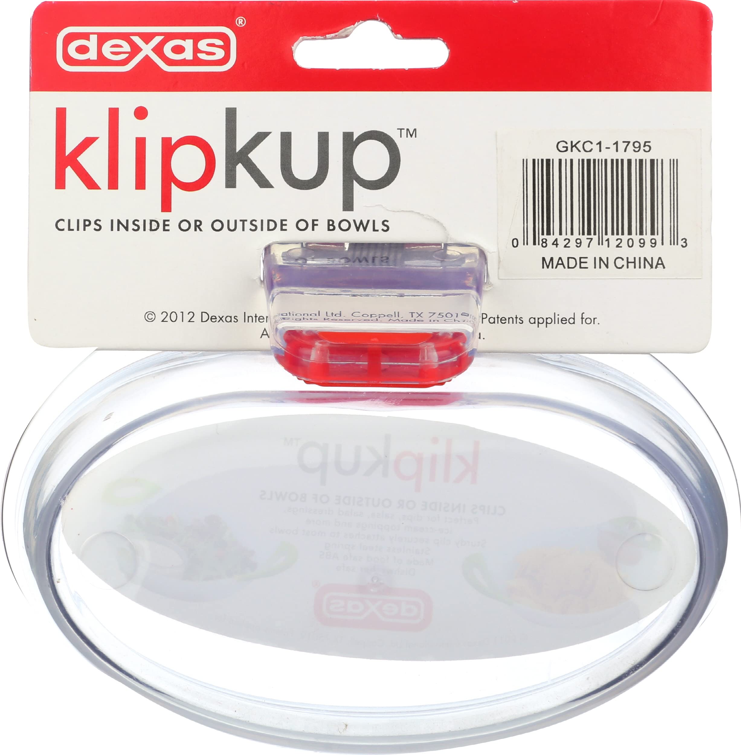 Dexas Klipkup Clip- On Condiment Cup, 1 Cup Capacity, Red by Dexas
