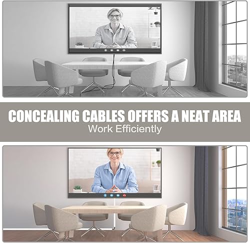 Miniatura 6 de Cubierta de pared para cable, 118 pulgadas de alambre autoadhesivas para cables en la pared, cable de extensión para piso, TV montada, cavidad del