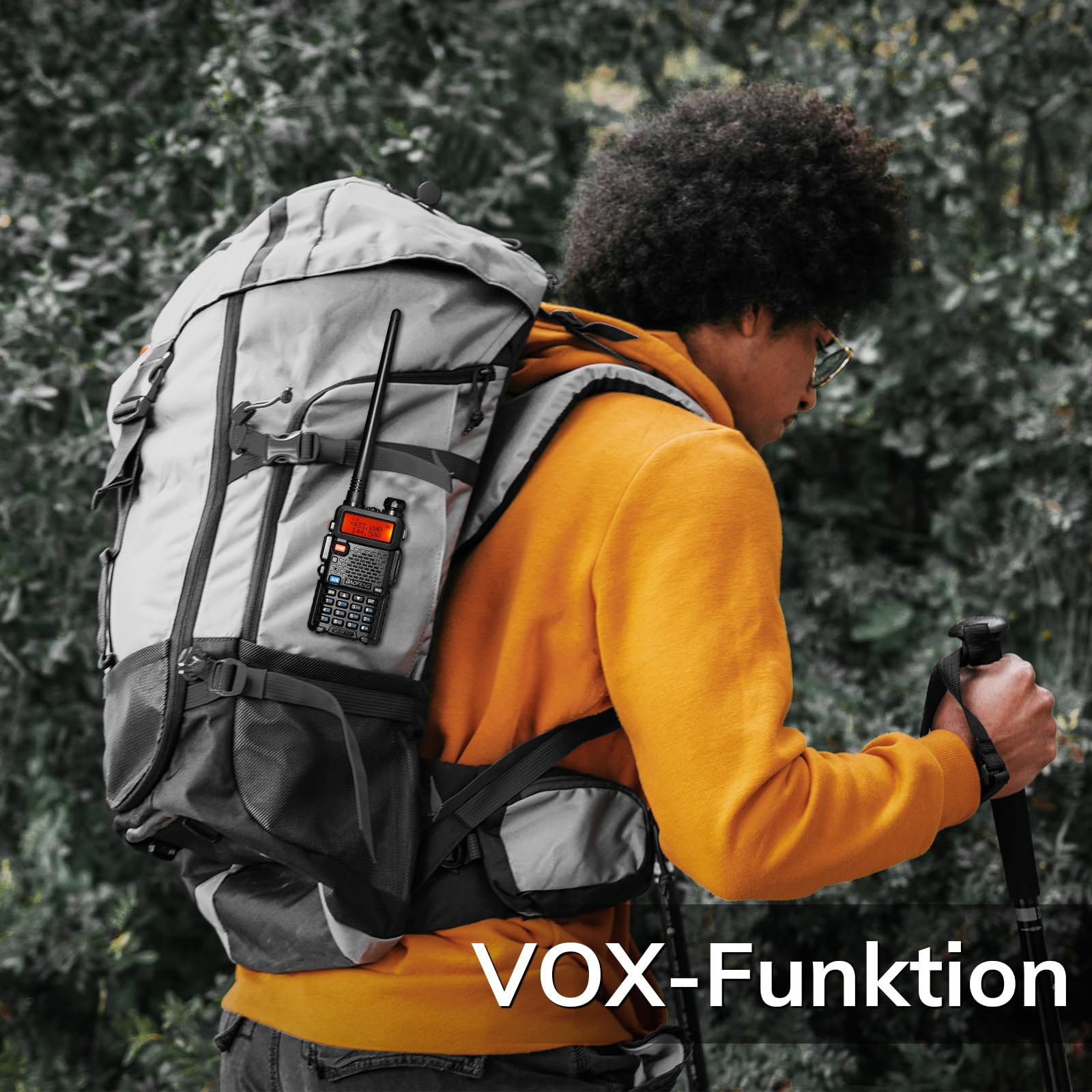 BAOFENG GT-5R Pro Walkie Talkie Dual Band Funkgerät | für UHF VHF 144-146/430-440MHz Handfunkgerät mit 128 Kanälen, VOX, Chirp, 1800mAh Akku, Headset für Erwachsene (1 Stück)
