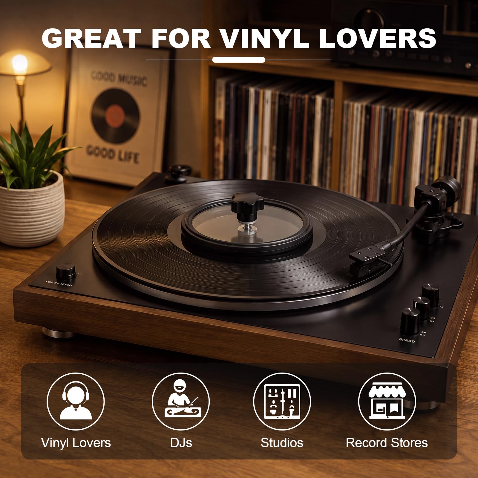 Mifoci 2 protezioni per la pulizia dei dischi, clip protettive sicure per dischi LP da 7/10/12 pollici, in vinile Ep Lp, per la pulizia delle etichette dei dischi in vinile trasparente, visibilità per