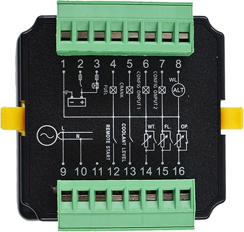 Miniatura 5 de marddpair DC20D MKII Controlador de generador electrónico Módulo controlador de generador Panel de control Reemplazo para motor diesel o generador