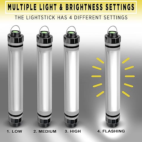 Miniatura 6 de SunJack LightStick - Luz recargable impermeable con banco de energía, senderismo, mochilero y camping, accesorios de equipo esenciales, suministros