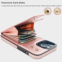 Vista 4 de Folosu Funda compatible con iPhone 13 Pro Max con soporte para tarjetas, rotación de 360°, soporte de anillo de dedo con función atril, bloqueo