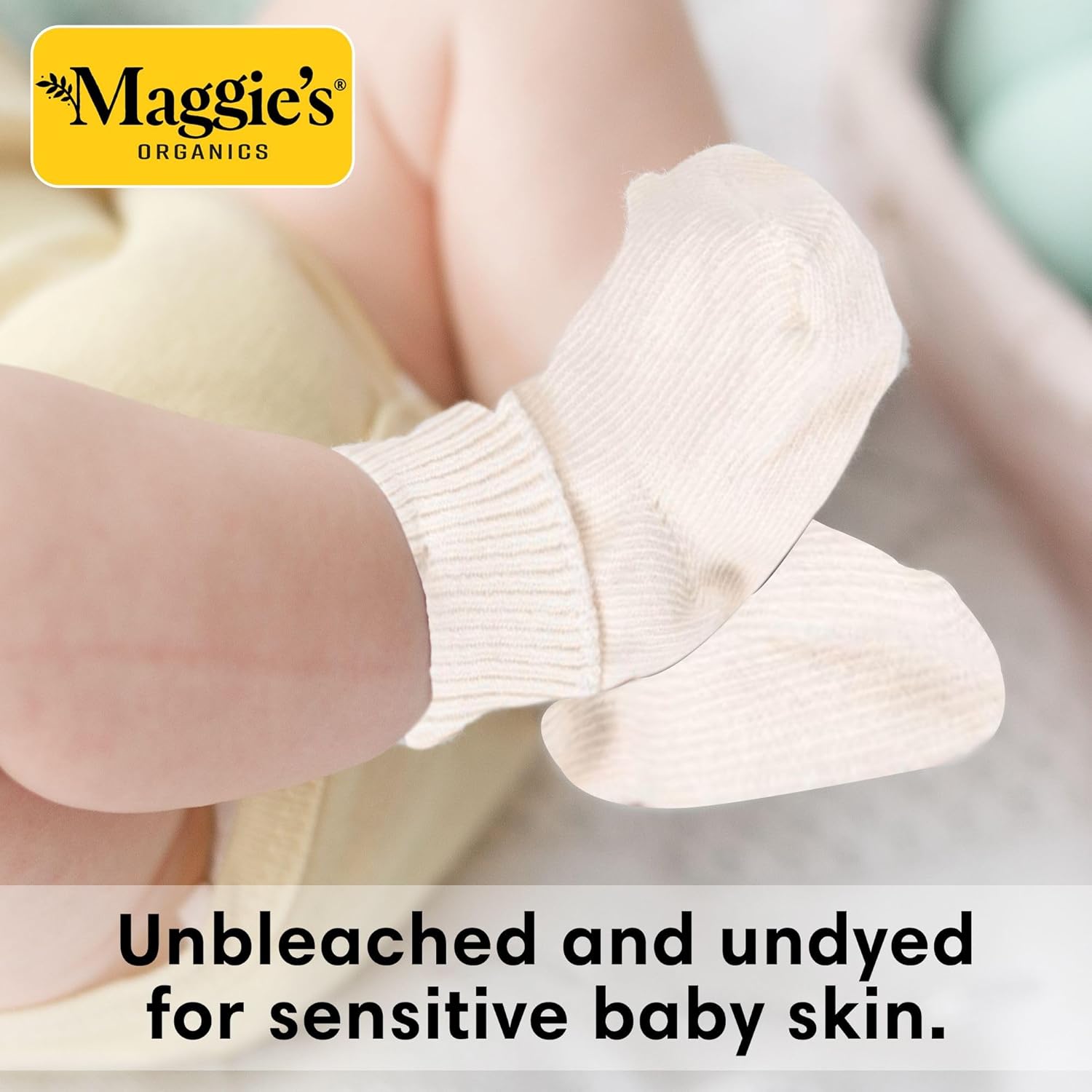 Maggie's Organics Natural Infant and Toddler Anklet Socks - 3 Pack