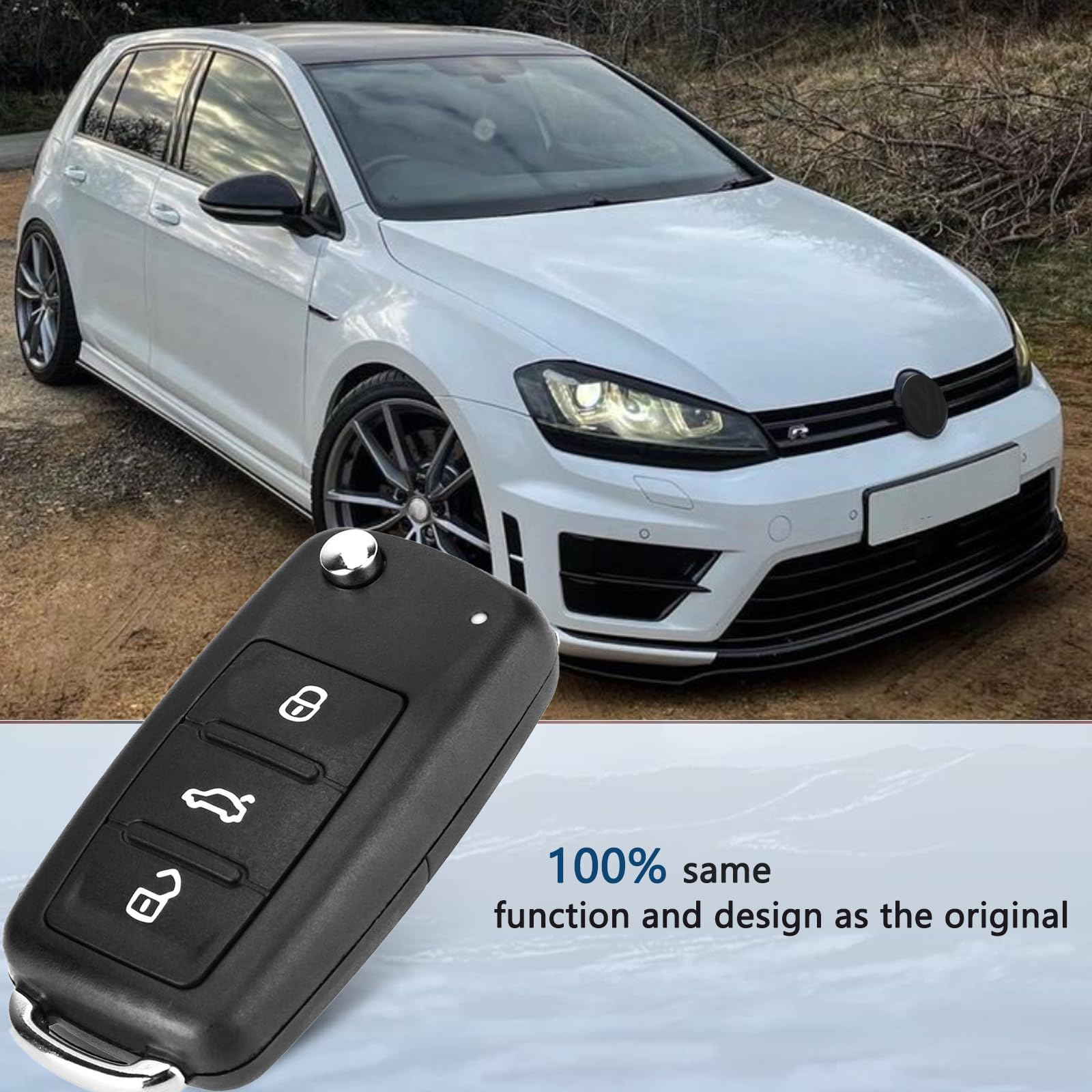 2 sztuki obudowy kluczyka samochodowego do VW Golf Mk6, Tiguan, Polo, Passat, CC, Seat, Octavia z narzędziami do demontażu