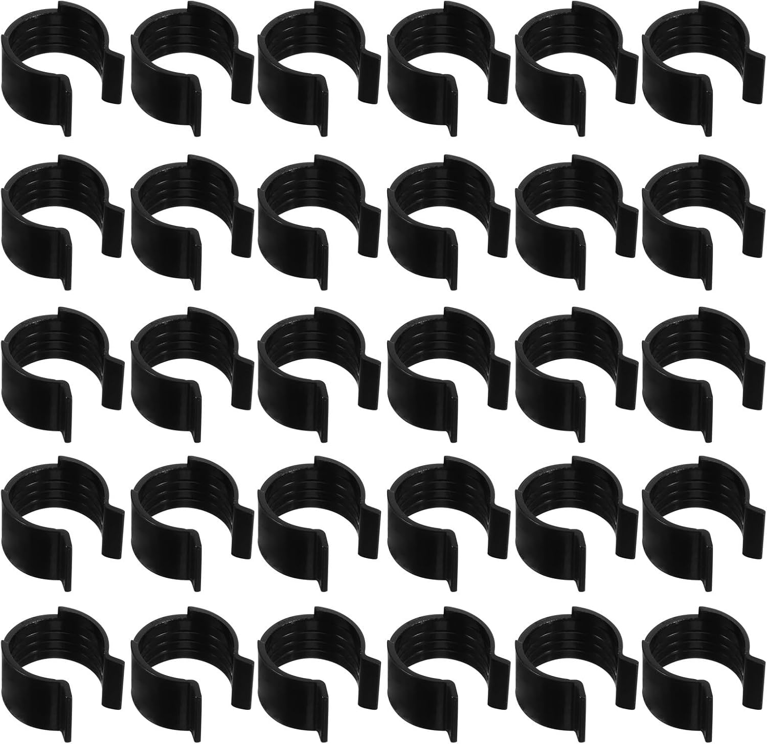50pcs Pump Bottle Buckles Black Plastic Leakproof Lock Clips | Easy Installation, Universal Fit, Sturdy Plastic Build, Replacement Clips for Makeup Oil Shampoo Lotion Bottles