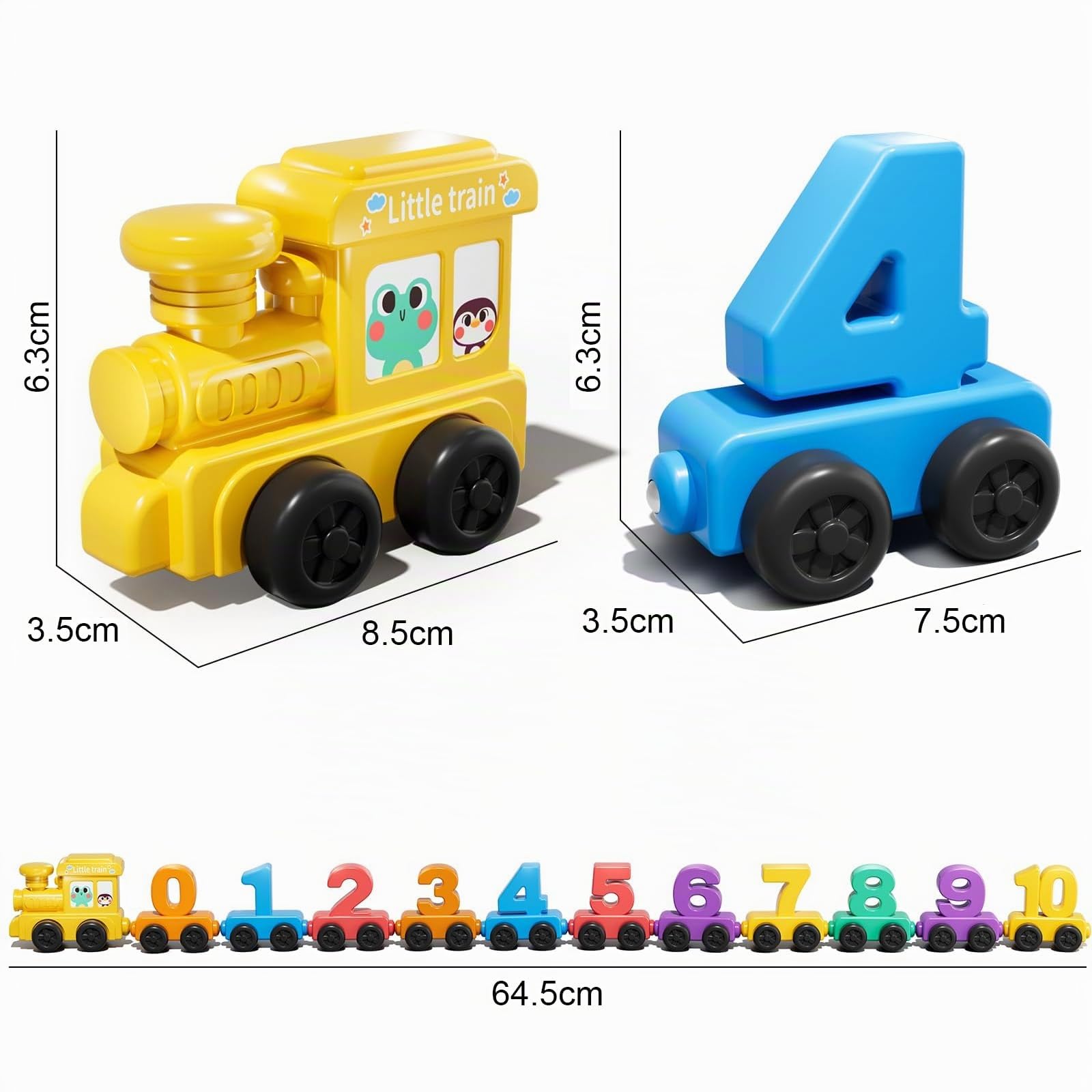 Treno Magnetico Numeri, Giocattolo Bambini 2 Anni Educativo, Tren de Juguete con Numeri 0-10, Juguete y Trenes, Set Didattico per Imparare i Numeri, per Sviluppare La Logica, Come Regalo