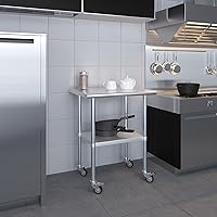 Vista 18 de Mesa de trabajo de acero inoxidable, mesa de metal